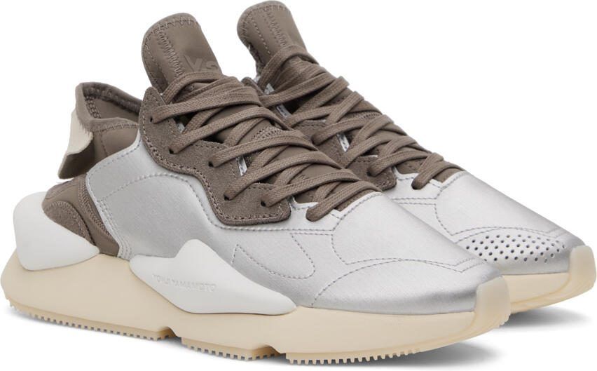 Y-3 Brown  Silver Kaiwa Sneakers - Picture 2