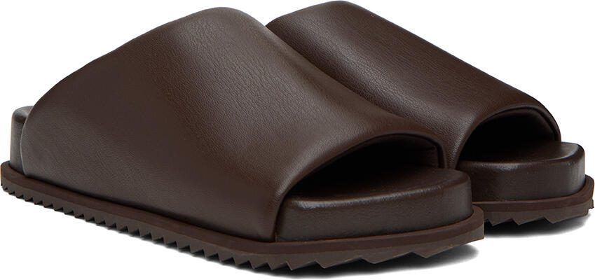 YUME Brown Finn Slides - Picture 2
