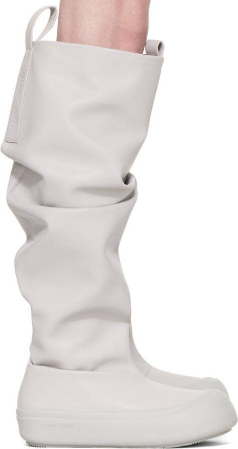 YUME Gray Fisher Faux-Leather Boots - Picture 3