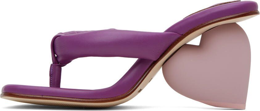 YUME Purple Love Heeled Sandals - Picture 3
