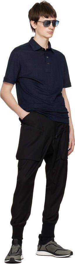 ZEGNA Black  White Slip-On Sneakers - Picture 4