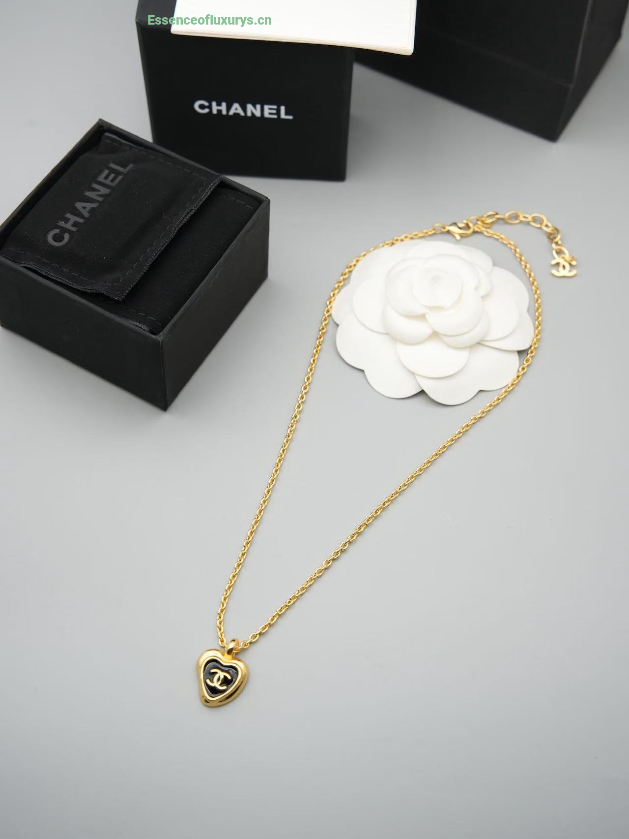 Chanel CC Heart Pendant Necklaces