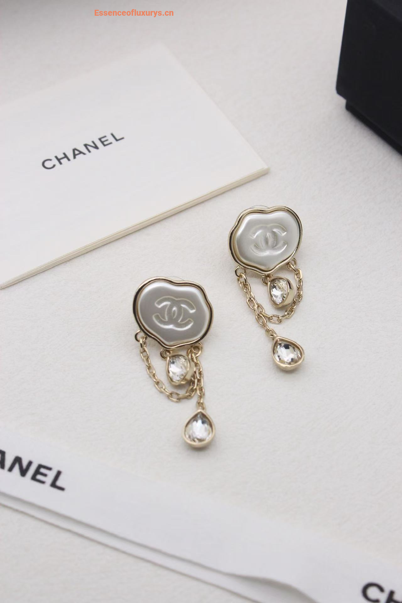 Chanel CC Logo Cloud Stud Earrings