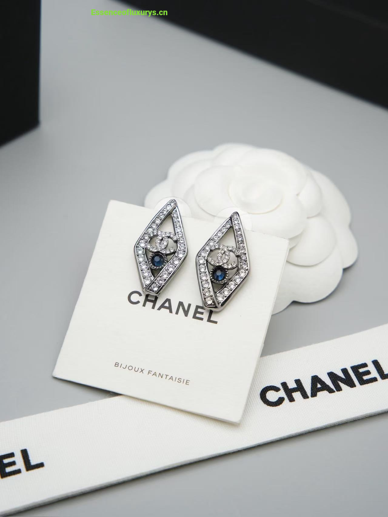 Chanel Crystal CC Diamond Earrings