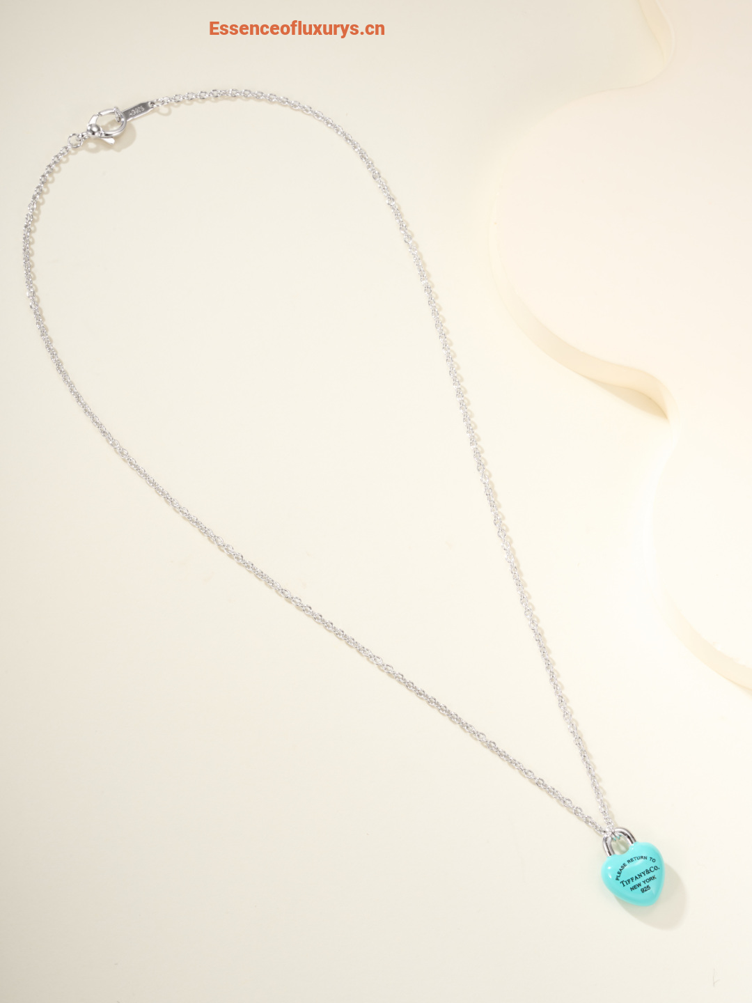 Tiffany Blue Full Heart Pendant Necklaces