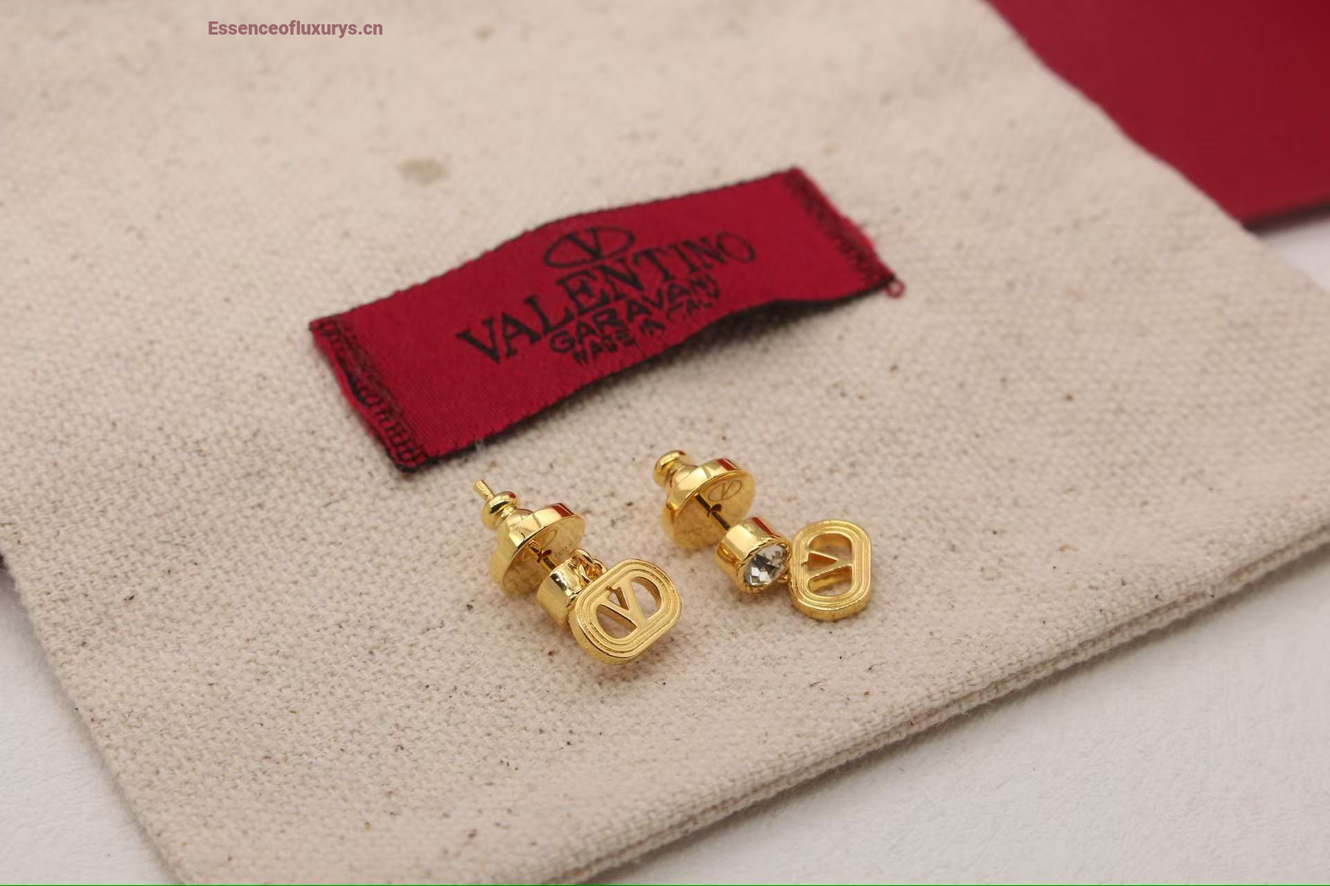 Valentino Gold Vlogo Signature Earrings