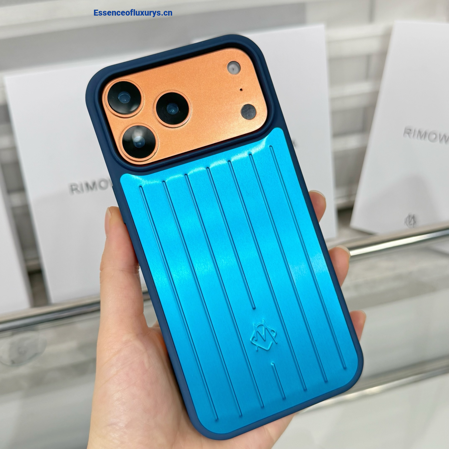Rimowa Plastic iPhone 17 Case Blue