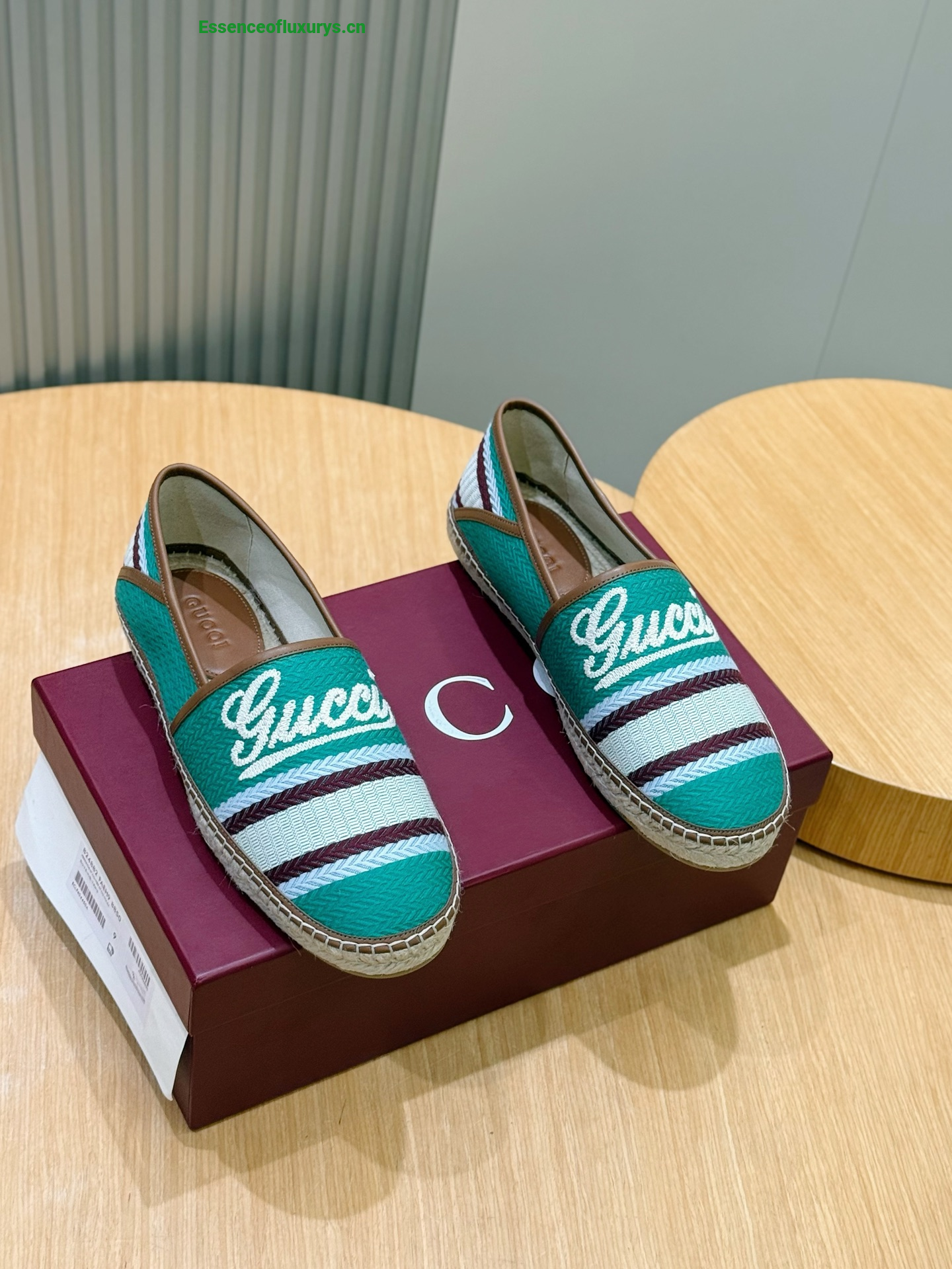 Gucci Alonso Espadrilles Flat Green