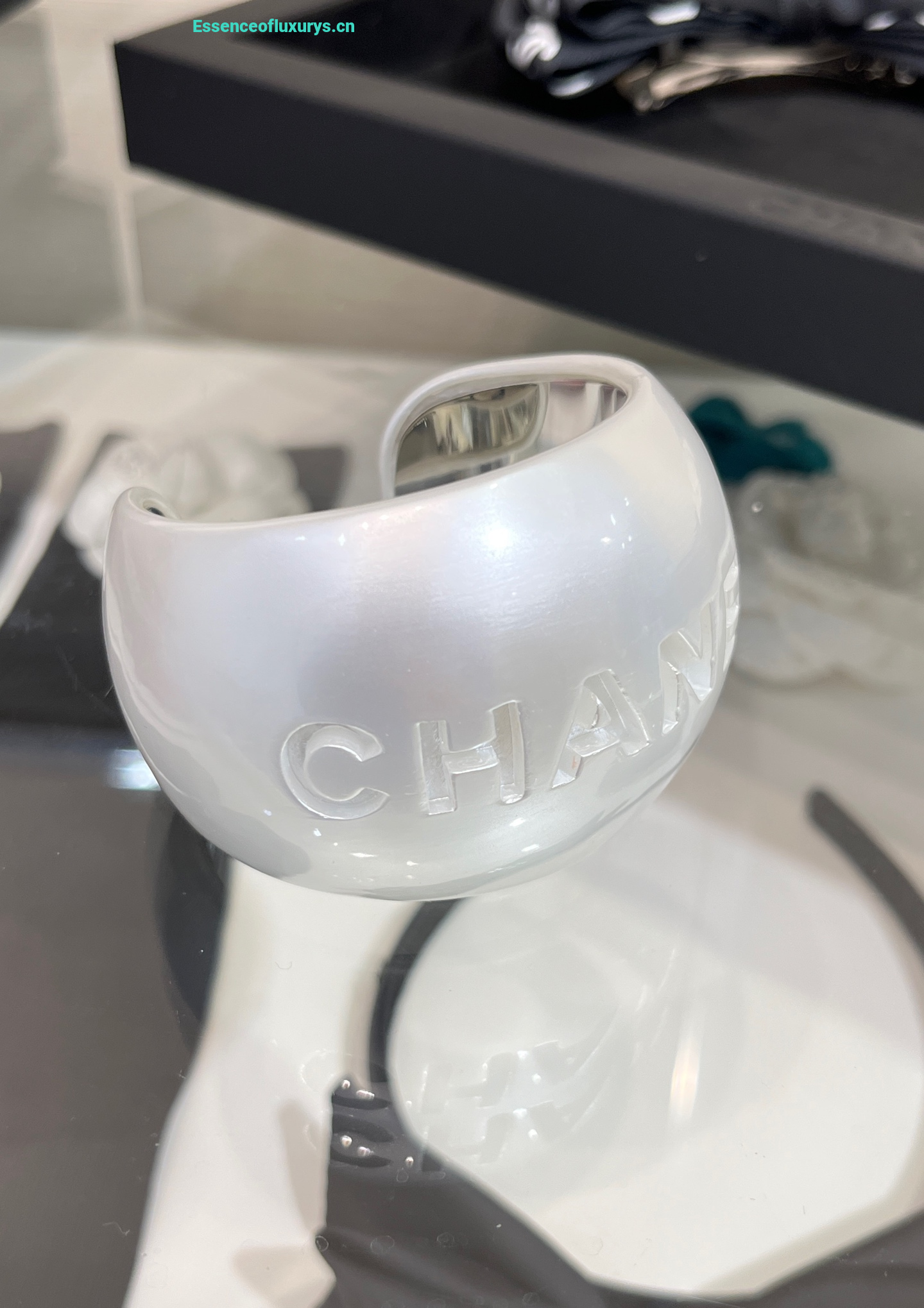 Chanel Metal Resin Bangle Bracelets