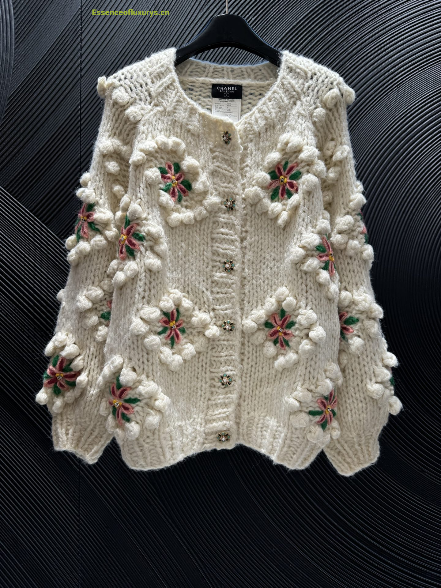 Chanel White Knit Cardigan