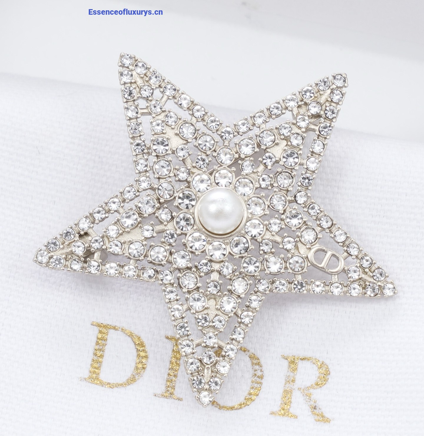 Chanel Pearl Crystals Star Brooch