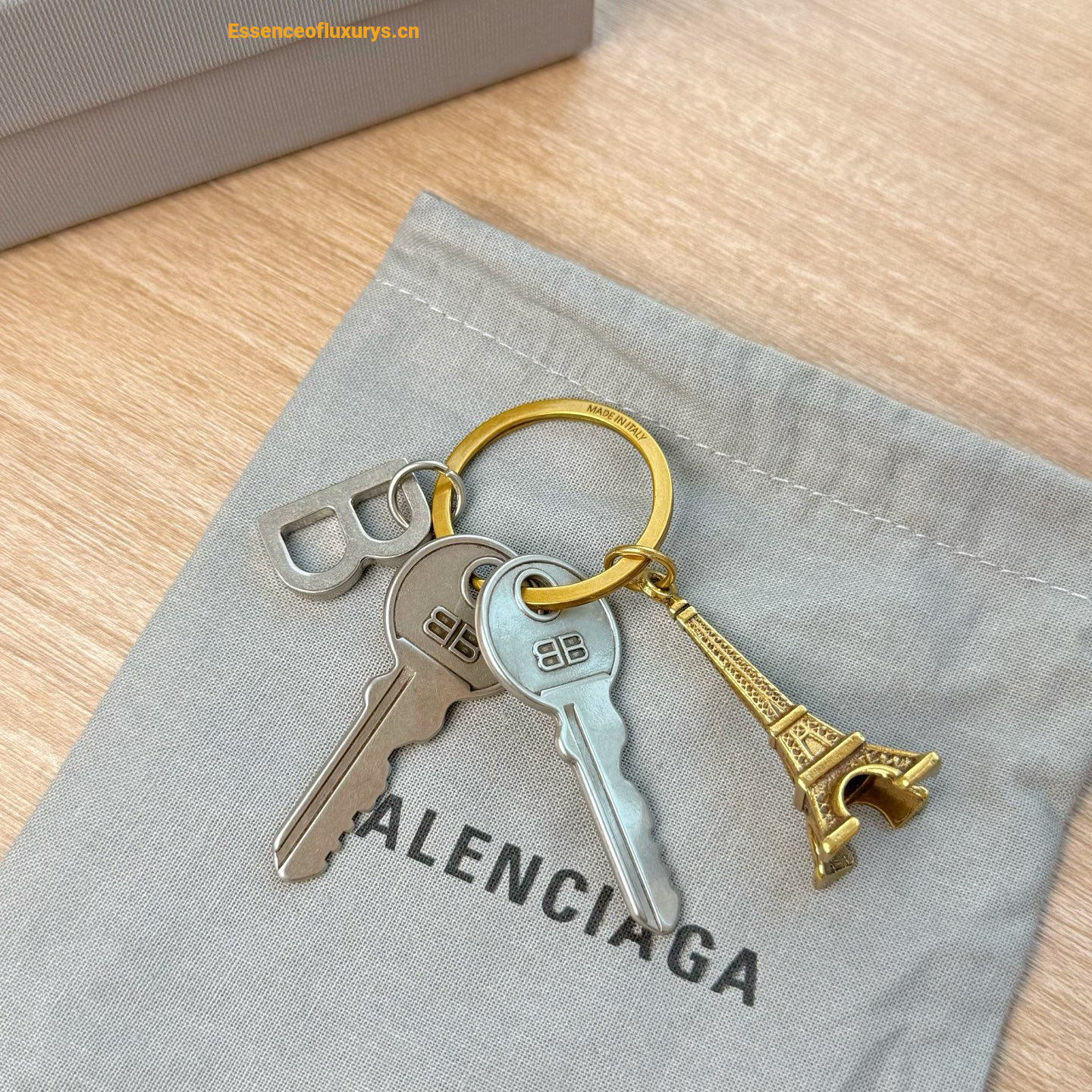 Balenciaga Keychain Keyring Gold
