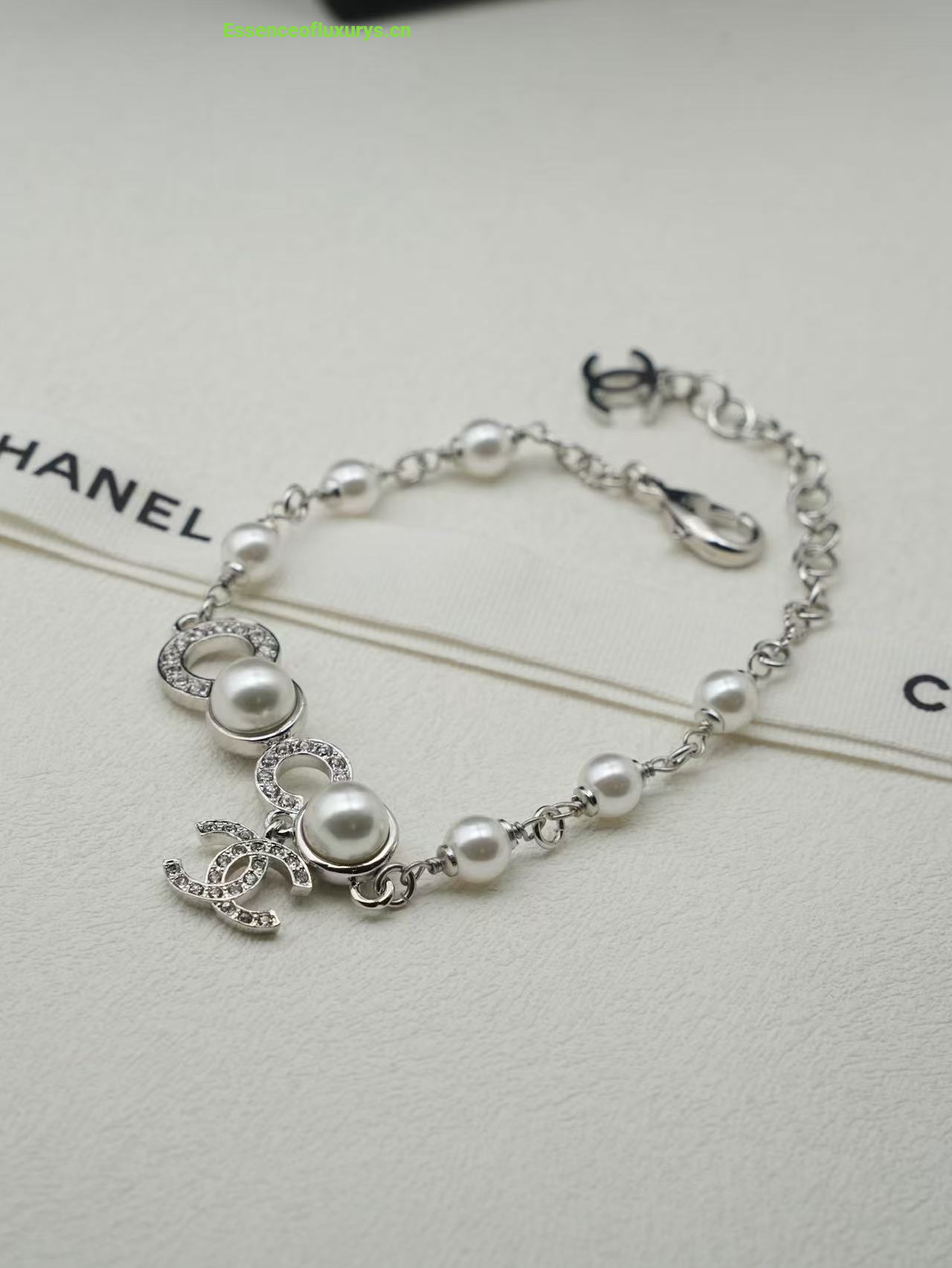 Chanel Crystal CC Coco Pearls Bracelets