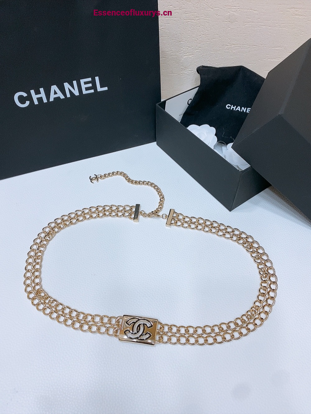 Chanel CC Logo Gold Metal Chain Belt