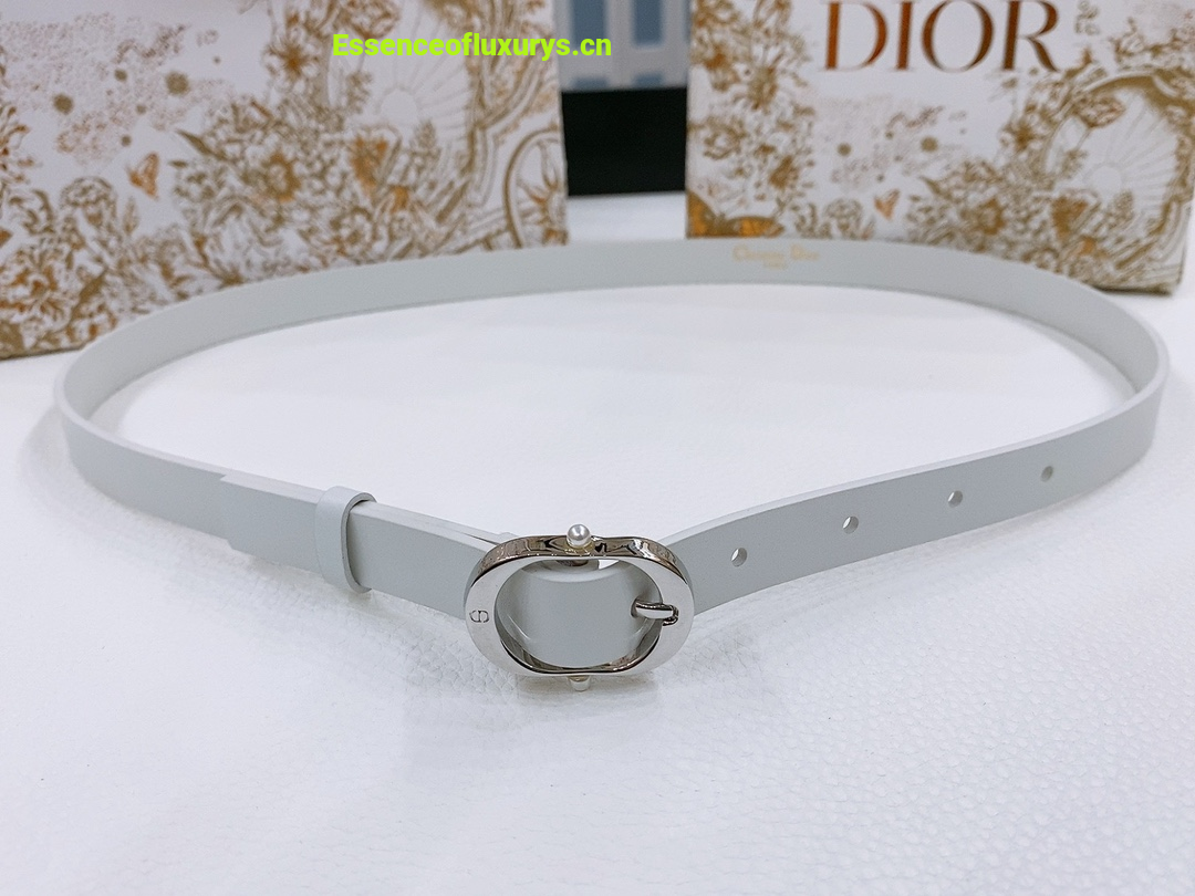 Dior Chic Belt White Smooth Calfskin 20MM