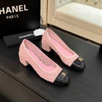 Chanel CC Logo Pink Lace Pumps
