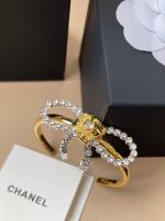 Chanel Crystal Bowknot Cuff Bracelets