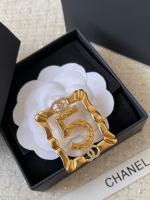 Chanel Gold Metal No5 Brooch