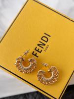 Fendi Filo Gold Metal Earrings