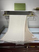 Gucci Beige White GG Wool Scarf