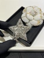 Chanel Crystals CC Star Brooch