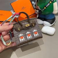 Hermes Birkin Faubourg Mini Bag Charms Gray