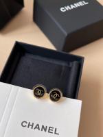 Chanel CC Logo Round Earrings