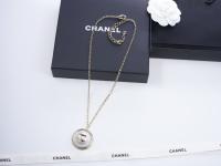 Chanel CC Logo Round Pendant Necklaces