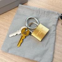 Balenciaga Padlock Keychain Keyring Gold