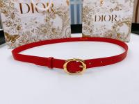 Dior Chic Belt Red Smooth Calfskin 20MM