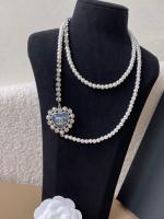 Chanel CC Heart Pearls Long Necklaces
